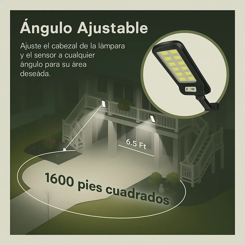 2X1 REFLECTOR SOLAR LED 1000W PARA EXTERIORES | SIN CABLES, SIN FACTURAS