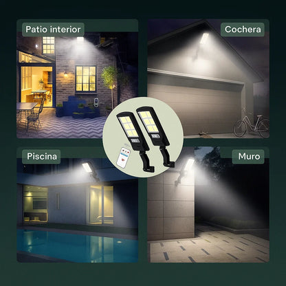 2X1 REFLECTOR SOLAR LED 1000W PARA EXTERIORES | SIN CABLES, SIN FACTURAS